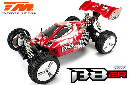 Team Magic - TM560011A - Car - 1/8 Electric - 4WD Buggy - RTR - 1800kv Brushless Motor - 4S - Waterproof - Team Magic B8ER Red/White