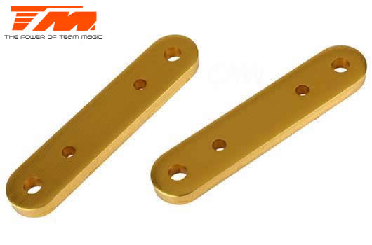 Team Magic - TM505127GD - Option Part - E6 Trooper / Trooper II / E6 III - Aluminum Gold anodized - Lower Arm Mount (2 pcs)