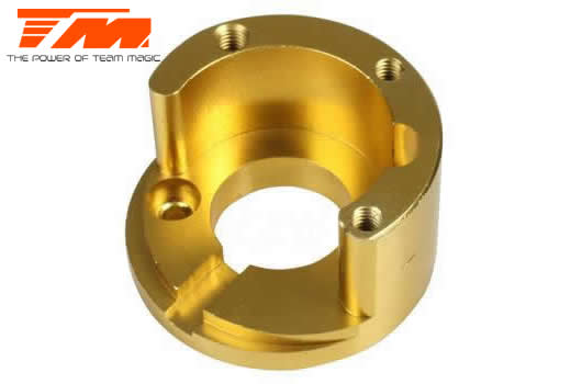 Team Magic - TM505208GD - Option Part - E6 Trooper / Trooper II / E6 III - Aluminum Gold anodized - Motor Mount (for 4S Motor)