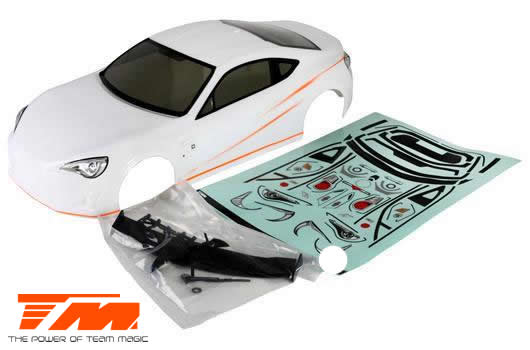 Team Magic - TM503393WA - Karosserie - 1/10 Touring / Drift - 190mm - Fertig lackiert - keine Löcher - T86 Weiss