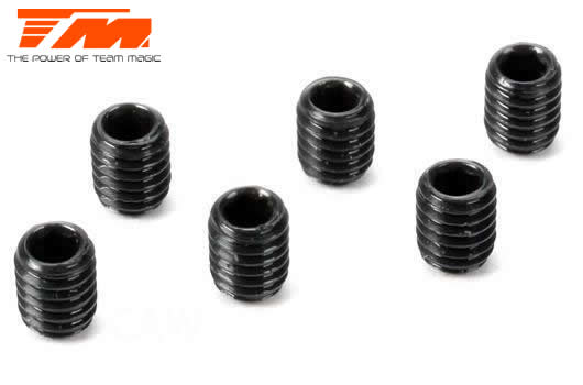 Team Magic - TM126405S - Grub Screws - M4x   5mm (6 pcs)