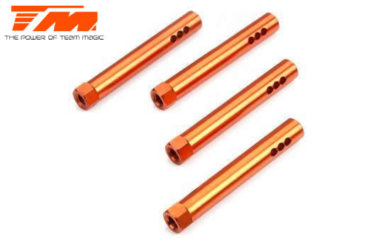 Team Magic - TM503340AO - Option Part - E4D-MF - Aluminum 7075 - Battery Holder Post - Orange (4 pcs)