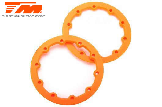 Team Magic - TM505206O - Ersatzteil - E6 III - Felgen Ringe Orange (2 Stk.)