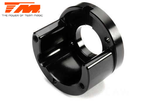 Team Magic - TM505208BK - Pièce détachée - E6 III - Aluminium anodisé Noir - Support moteur (pour moteur 4S)