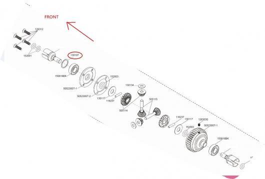 Spare Part - E6 III - Center Differential Set With Steel Case