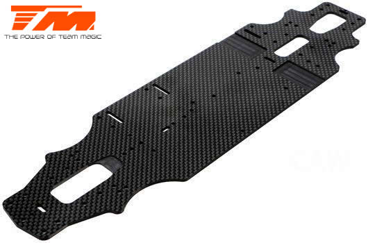 Team Magic - TM507360 - Spare Part - E4RS III PLUS - Carbon Chassis 2.5mm