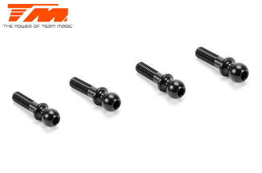 Team Magic - TM503127A - Spare Part - E4 - Aluminum 7075 - Steering Block Ball Stud - (4 pcs)