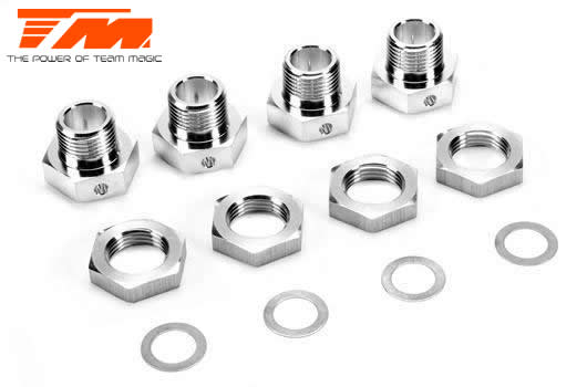 Team Magic - TM561468L - Spare Part - B8ER - Wheel Lock Nut - Long (4 pcs)