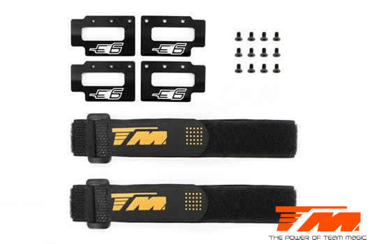 Team Magic - TM505248 - Ersatzteil - E6 III - Quick Release Akkuhalter mit Klettband Strap