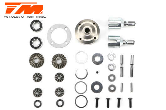 Team Magic - TM505301 - Ersatzteil - E6 III BES - Differential Kit (V/H) mit Stahl Gehaus