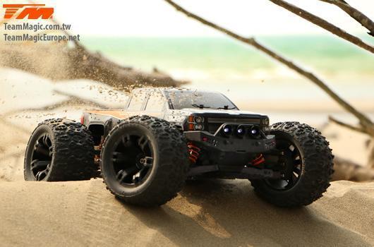 Car - 1/10 Monster Truck Electric - 4WD - RTR - Brushless - Team Magic E5 - Black Body