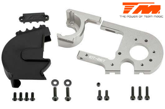 Team Magic - TM505249TI - Spare Part - E6 III - Aluminum Titanium anodized - Adjustable Motor Mount /W Cover