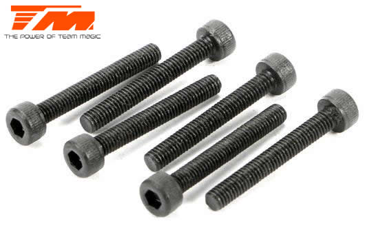 Team Magic - TM126322C - Screws - Cap Head - Hex (Allen) - M3 x 22mm (6 pcs)