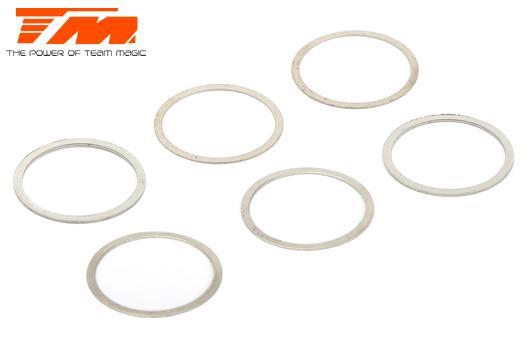Team Magic - TM130140 - Rondelle - 12.1 x 13.9 x 0.1mm / 0.2mm / 0.3mm (2 pzi ogni)