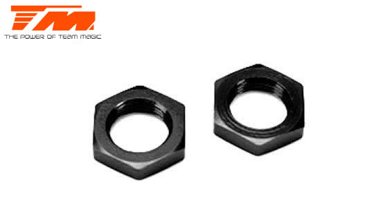 Team Magic - TM505138BK-1 - Spare Part - E6 Trooper / Trooper II - Wheel Nuts - Black (2 pcs)