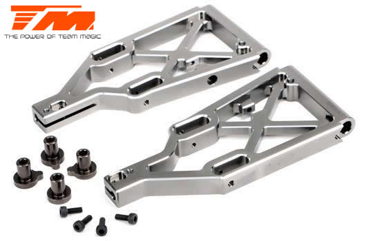 Team Magic - TM505223TI - Option Part - E6 Trooper / Trooper II / E6 III - Aluminum Titanium anodized - Lower Arm (2 pcs)