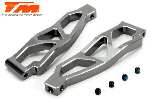 Team Magic - TM510131TI - Option Part - E5 - CNC Machined Aluminum Upper Arm - Tinanium (2 pcs)