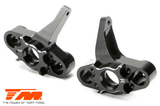 Team Magic - TM510133BK - Option Part - E5 - CNC Machined Steering Block - Black (2 pcs)