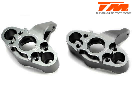 Team Magic - TM510133TI - Option Part - E5 - CNC Machined Steering Block - Titanium (2 pcs)