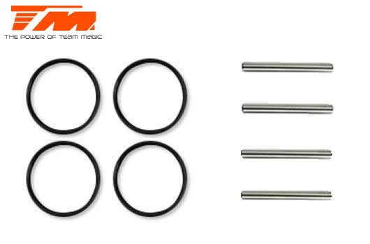 Team Magic - TM560291-2 - Spare Part - CVA Pin & C-Clip (4 pcs)