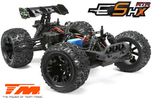 Car - 1/10 Racing Monster Electric - 4WD - RTR - Brushless - Team Magic E5 HX - Black/Green