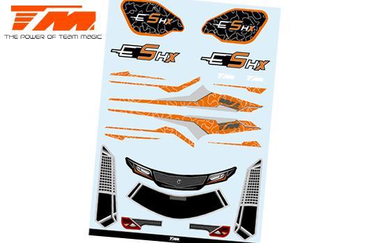 Team Magic - TM510190O-1 - Stickers - E5 HX - Orange