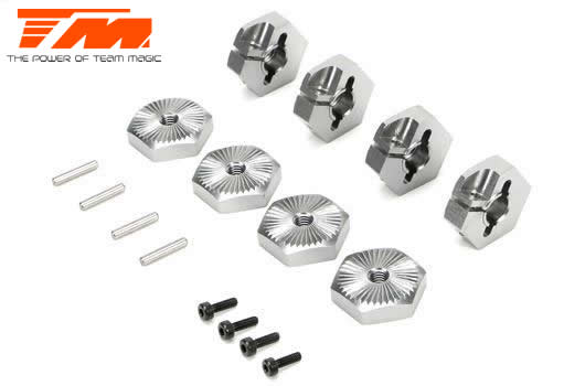 Team Magic - TM510176TI - Tuningteil - E5 - Radmitnehmer klemmend 17mm - Titanium (4pcs)