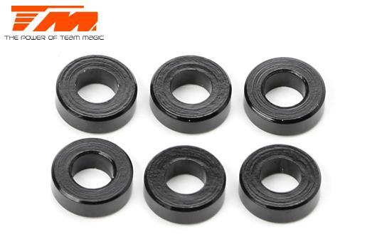 Team Magic - TM116219BK - Washers - 3 x 6 x 2.00mm Aluminum - Black (10 pcs)