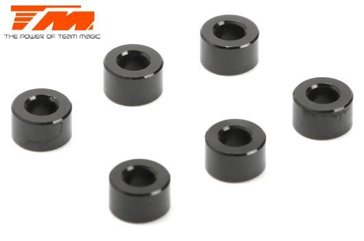 Team Magic - TM130141BK - Washers - 3 x 6 x 3.50mm Aluminum - Black (10 pcs)