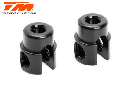 Team Magic - TM507321BK - Spare Part - E4RS4 - Aluminum 7075 - Anti-Roll Bar Retainers - Black (2 pcs)