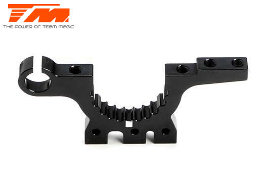 Team Magic - TM507602BK - Spare Part - E4RS4 - Aluminum 7075 - Front Left / Rear Right Lower Bulkhead