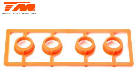 Team Magic - TM507605 - Ersatzteil - E4RS4 - Exzentrisch Riemenspanner - Orange (4 Stk.)