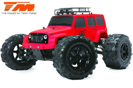 Team Magic - TM505008R - Auto - Monster Truck Electrique - 4WD - RTR - Brushless 2250KV - 6S - TM E6 J-STAR - Rouge