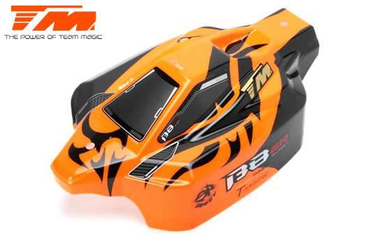 Team Magic - TM561493O - Karosserie - 1/8 Buggy - Fertig lackiert - B8ER 6S - Orange & Schwarz