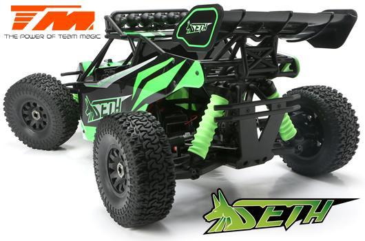 Car - 1/8 Electric - 4WD Desert Truck - RTR - 2200kv Brushless Motor - 3-6S - Waterproof - Team Magic SETH Green/Black