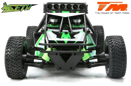 Car - 1/8 Electric - 4WD Desert Truck - RTR - 2200kv Brushless Motor - 3-6S - Waterproof - Team Magic SETH Green/Black