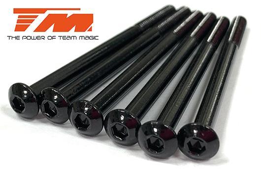 Team Magic - TM123550BU - Vis - tête ronde - M3.5 x 50mm (6 pces)