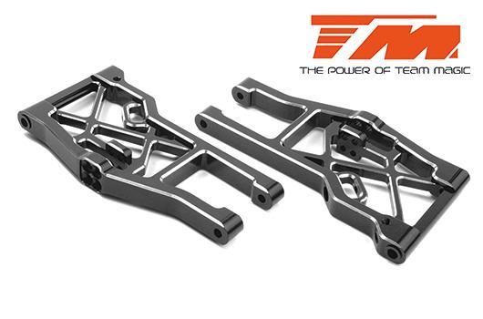 Team Magic - TM562057BK - Option Part - SETH - CNC Machined Alum. Lower Arm -Front (2)-BK