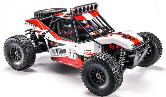 Team Magic - TM560016R - Auto - 1/8 XL Electrique - 4WD Desert Truck - RTR - Moteur Brushless 2500kv - 3-4S - Etanche - Team Magic 4SETH Rouge/Blanc