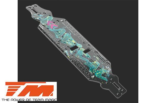 Team Magic - TM561327G - Spare Part - CNC Machined 3mm 7075 Alum. Chassis- Graffiti