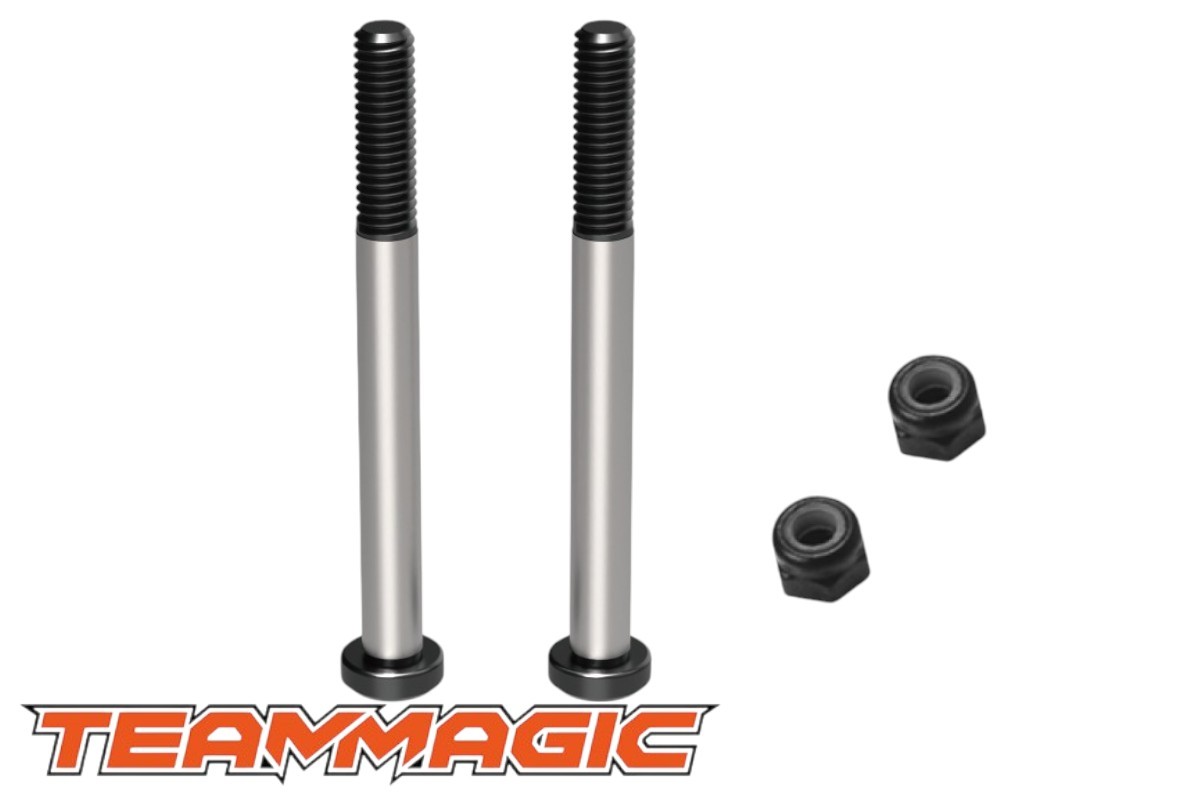 Team Magic - TM561512 - Pièce en option - Axe d'articulation du bras supérieur avec écrou - Avant (2)