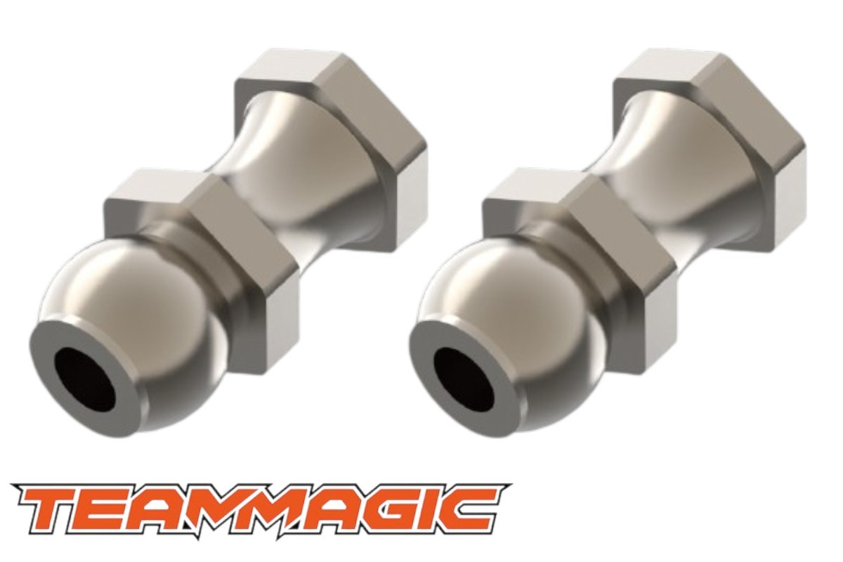 Team Magic - TM561624 - Componente opzionale - Supporti sferici in acciaio per perni degli ammortizzatori B8ERII (2)