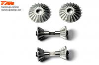 Spare Part - G4JS/JR/D - 4x10mm Shim, Bevel Shaft and Bevel Gear Set (for 1 Differential)