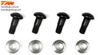 Spare Part - M8JS/JR - Steering Block Kingpin Button head Screw and Bushing (4 pcs)