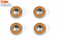 Ball Bearings - metric -  5x10x4mm Rubber sealed Orange (4 pcs)