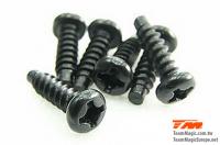 Screws - Button Head - Self Tapping - 3 x 10mm (6 pcs)