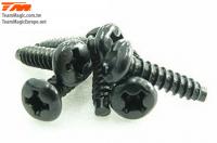 Screws - Button Head - Self Tapping - 3 x 12mm (6 pcs)