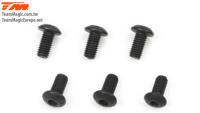 Screws - Button Head - Hex (Allen) - M3 x  6mm (6 pcs)