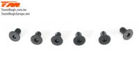 Screws - Flat Head - M3 x  6mm - High Torque (6 pcs)