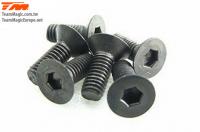 Screws - Flat Head - Hex (Allen) - M3 x  8mm (6 pcs)